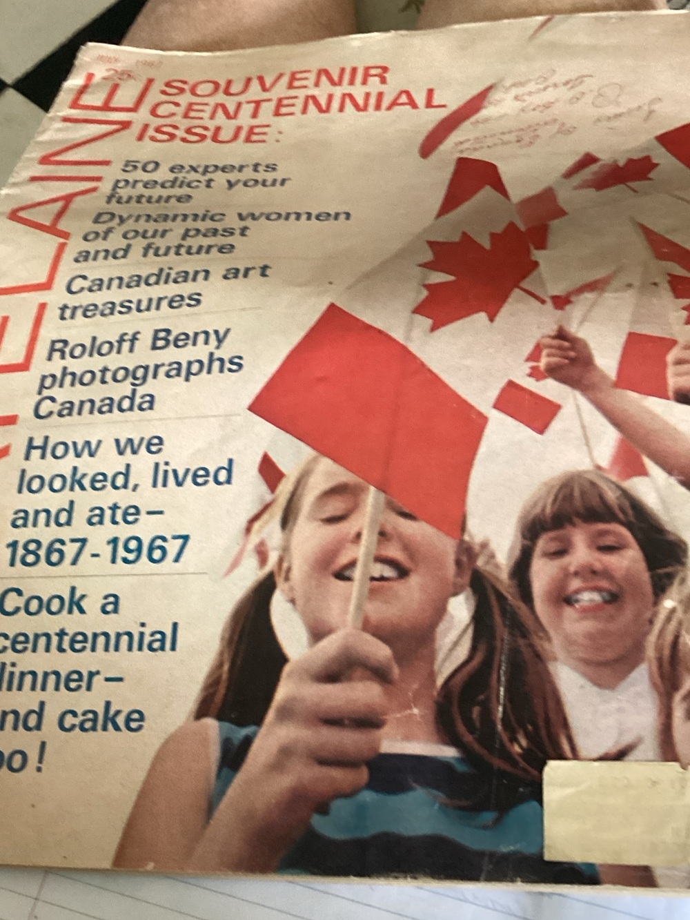 Vintage Canadian Centennial Souvenir Magazine — Red & White